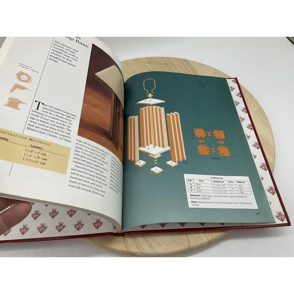 Vintage Home Woodworking Projects Vol 2 Handyman Club Red HC 1997 USA Book